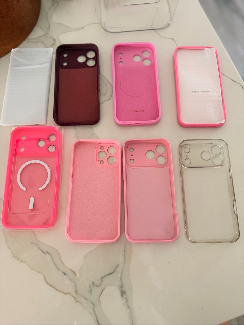 iPhone 17 Pro MaxPink Phone Case Pack - Protective Silicone & Clear Covers - Picture 1 of 3